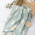 Set 47x47 inches, BabyWhale Muslin Swaddle Blanket with Hat and Headband Bow, Daisy Pattern Swaddle for Baby Boys