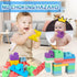 Baby Soft Blocks Set, 80PCS Big Building Block Toys, Soft Rubber Sensory Stacking Toys for Babies 6 Months and Up