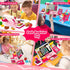 Kids Cash Register Toy with Shopping Cart - Toddler Pretend Play Store Cashier Register with Music and Calculator