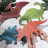 Kids(Vivid,14.17 8.27 Inches) Dinosaur Wall Decors Wooden Boys Dinosaur Nursery Playroom Baby Shower Wall Art Farmhouse