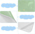 SyXIOP 28" 52" Cartoon Illustration Space Soft Green Cooling Baby Crib Mattress Protector x Washable Pads Washable