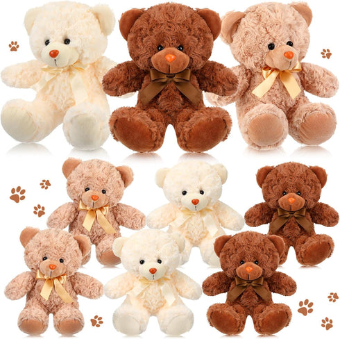 Civaner 9 Packs 8 Inch Bear Stuffed Animals Bulk Plush Bears Doll