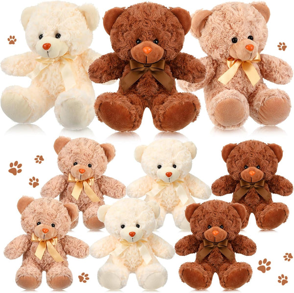 Civaner 9 Packs 8 Inch Bear Stuffed Animals Bulk Plush Bears Doll