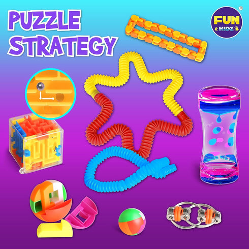 Pack 4-12, 5-7 Fidget Box for Boys Girls FunKidz Fidget Toys for Kids Autistic Sensory Mystery Birthday Gifts