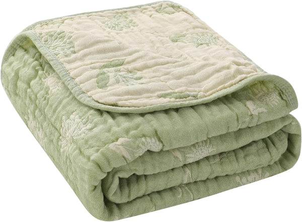 Ultra Soft Muslin Baby Blanket - Made with Organic Cotton, Earthy Botanicals