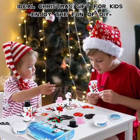 Aneco 9 Pack Christmas Snowman DIY Craft Kit: Build Snowman Decorating Kit for Holiday Fun
