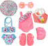 Kajaia 8 Pcs 18 Inch Doll Clothes and Accessories Summer Dolls Swimsuits