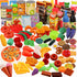 120 Piece Deluxe Pretend Play Food Toy Tasty Treats Plastic Cooking and