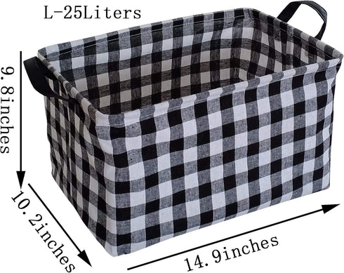 KUNRO Rectangle Toy Bin Waterproof Storage Organizer for Nursery Hamper, Kids Bedroom Laundry Baby Gift Shelf Baskets