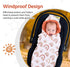 Miracle Baby 3/5-Point 35" 35" Car Seat Blanket for Babies, Lightweight Cotton Swaddle Blanket with Harness, Soft Minky