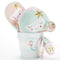 Baby Aspen Simply Enchanted Mermaid 4 Piece Bathtime Gift Set, Pink/Mint/Gold/White, 0-6