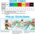 Pick Up Sticks - 240 Pieces Classic Retro Toys with 1 Black Bag for Family Fun Game Present