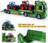 2 3 4 5 Dwi Dowellin Large Flatbed Semi Truck Toy for Kids,Includes Farm Vehicles,Car Toy Birthday Gift for Years Old
