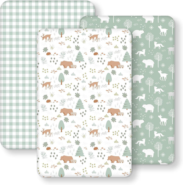 Baby Bedside Bassinet Sheets Fitted, 33x20 Compatible with Baby Delight Dream On