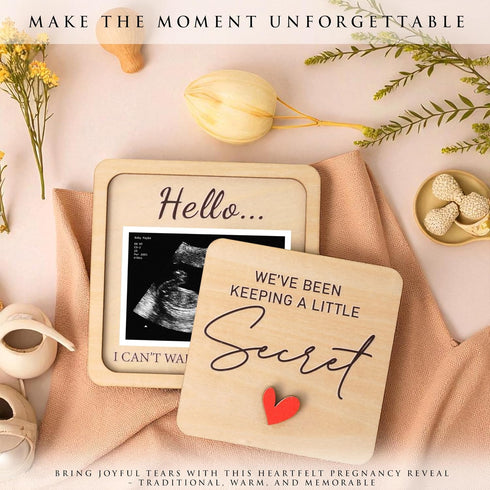 KATINAT Grandparent Reveal Keepsake, Pregnancy Announcement for Grandparents, Baby Announcement Sign, Ultrasound