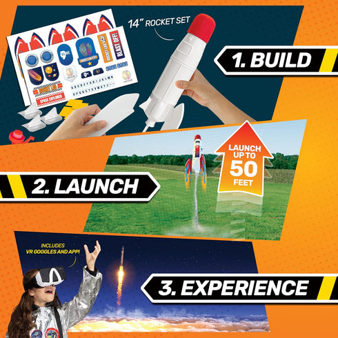 Bill Nye's Science Squad: Rocket Lab VR - Virtual Reality Kids Science Kit with Book and Interactive Learning Activity