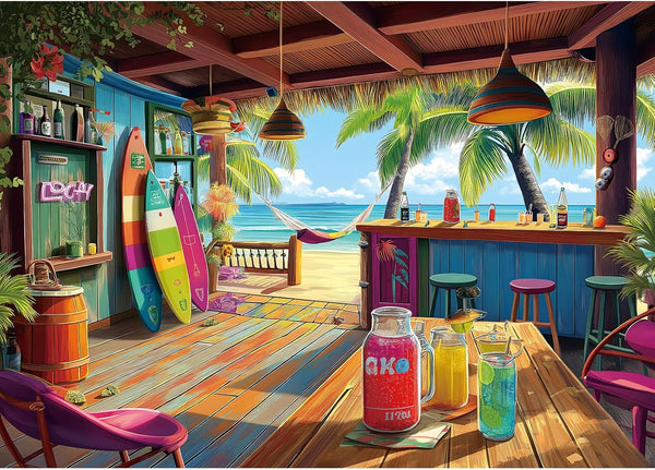 Beach Paradise 1000 Piece Jigsaw Puzzle for Adults Summer Tropical Bar Ocean