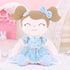 Gloveleya Baby Girl Gift Soft First Baby Doll Plush Doll Floral Blue 16" for Infants and Toddlers