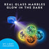NATIONAL GEOGRAPHIC Glowing Marble Run – 115 Piece Construction Set with 25 Glow in The Dark Marbles