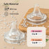 Natural Glass Baby Bottle Wide Neck - Newborn Anti-Colic Bottle, Clear, 5.4oz (Pack of 2) with Slow Flow Nipples