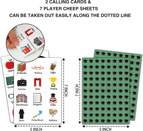 Graduation Bingo Cards for 24 Players | Graduation Game for Family & Friends Activities, Holiday Party Supplies (09)