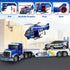 3 4 5 6 7 8 20.5" Kids Toys for Years Old Boys, Police Truck Toy with Racing Car and Helicopter, Toddler Friction