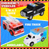 Toy Cars for Toddlers | 6 Pcs Pull Back Cars with Light and Sounds | City and Emergency Vehicles Set