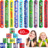 Blulu 40 Pcs Video Game Slap Bracelets, Pixelated Party Wristbands, Snap Bracelets for Kids, Gamer Birthday Party