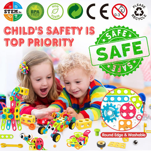 195 3 4 5 6 7 8 9 10 Sets NXONE PCS Educational STEM Toys for Boys and Girls Ages Construction Building Blocks Toy
