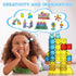 100PCS Set, 4D 3 4 5 6 7 8+ Paaxido Magnetic Tiles, Magnetic Blocks Diamond Magnet Building Blocks, STEM Preschool