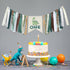 Tenshun 1st Dinosaur Birthday High Chair Banner - Baby Boy First Highchair Banner for Party Supplies, Dinosaur Themed