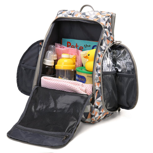 Backpack ECOSUSI Diaper Fully-Opened Baby Nappy Bag with Changing Pad Maternity Bag (Orange)