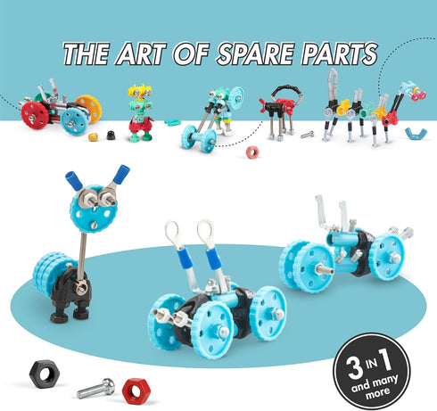 Vehicle Stem Building Toys, Educational Build Your Own Robot Toy for Kids Age 6+