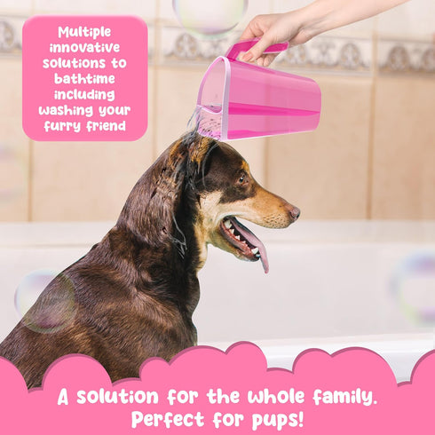 Rinse Cup for Tear-Free Bathing Experience - Soft Flexible Edge, 40 Oz Capacity
