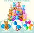 18 JOYIN Pcs Prefilled Easter Eggs with Plush Animals, Eggs with Plush Bunnies & Bears, Basket Stuffers for Girls