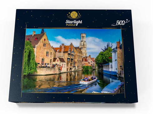 MyPuzzle Historical City Center with Canal in Bruges - Premium 500 Piece Jigsaw Puzzle for Adults