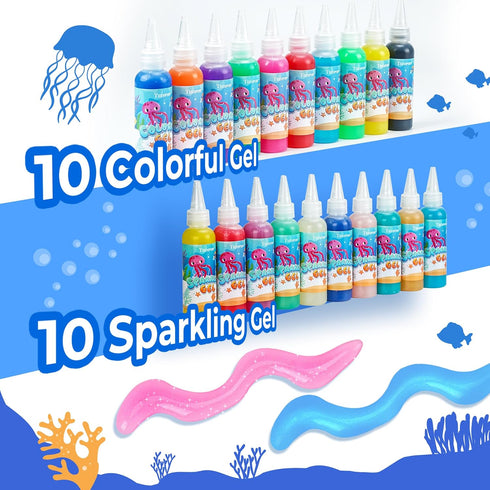 20 3+ Teexpert Magic Water Elf Toy Kit - Aqua Fairy DIY Squishy Maker Craft Kit for Kids, Boys and Girls, Magic Colors