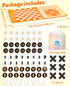 3 1 Set, Coogam Magnetic Travel Chess Board Game, in Tic-Tac-Toe Checkers Indoor Outdoor Activity Travel Toy Gift
