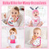 24Pcs 6-12 Cotton Waterproof Baby Bibs - Adjustable Hook Loop Closure Bib for Feeding Teething Drooling Eating, Months