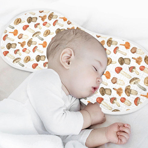 KICPOAY 2 22 11 Inch Muslin Baby Burp Cloths, Forest Mushroom Muslin Baby Bibs Rags Comfy Soft Absorbent in for Newborn