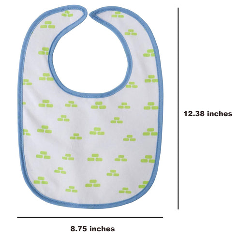 Neat Solutions 10 Pack Water Resistant Bib Set in Blue/Grey Assorted, 10 Count, 0+ Months