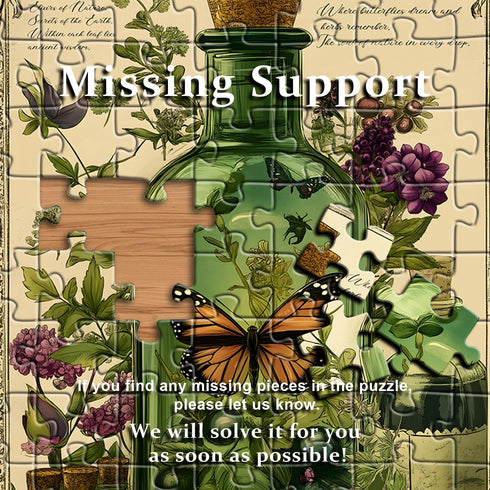 PICKFORU 1000 Plant Puzzles for Adults Pieces, Vintage Butterfly Magic Potion Bottle Puzzles,Flower Jigsaw Puzzle Retro