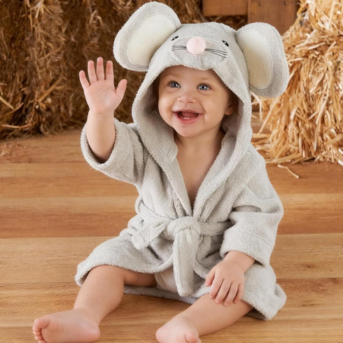 Unisex Infant Hooded Bathrobe Towel for Baby Boys - Ultra Absorbent Terry Fabric