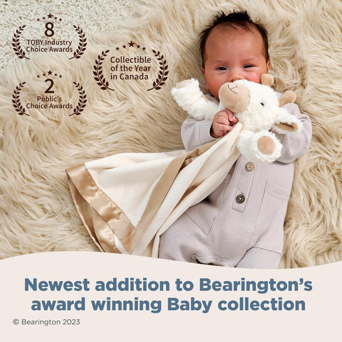 Bearington Lil' Lofty Giraffe Loveys for Babies, Security Blanket with Stuffed Animal, 18 Inch