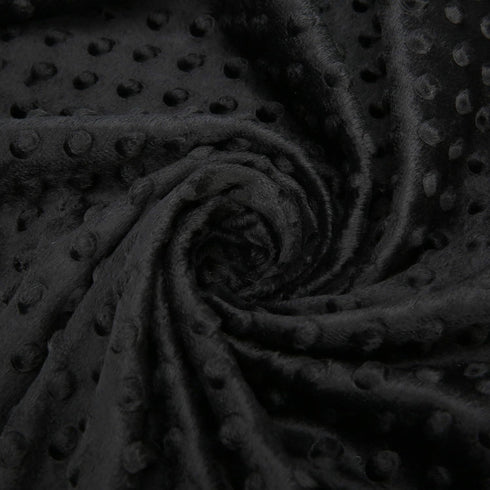 Pro Goleem Baby Soft Minky Dot Blanket 30’’ x 40’’ with Satin Backing - Baby Gifts for Boys and Girls (Black)