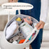 Luxury Little Diaper Caddy Organizer, Extra Large Cotton Rope Nursery Basket for Baby Diaper Storage, Portable Car