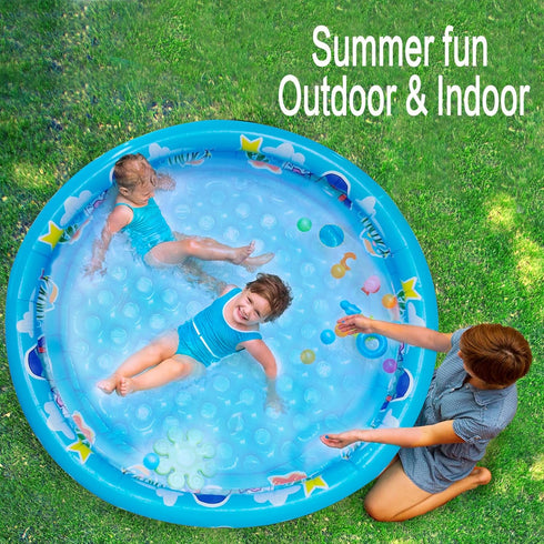 3 48X12Kids Swimming Rings Kiddie Pool for Toddler, Pool, Inflatable Baby Ball Pit Pool, Small Infant Pool (Blue)