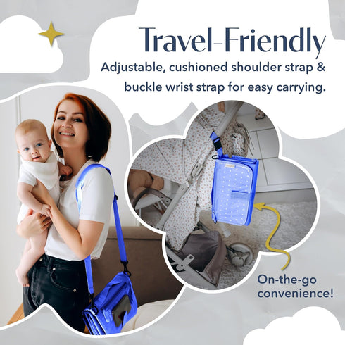 Portable Diaper Changing Mat, Fits Most Changing Tables, One-Hand Hook-and-Loop Fasteners, Front Touchscreen-Friendly