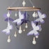 Handmade Purple Butterfly Crib Mobile for Baby Girls