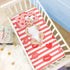 SyXIOP 28" 52" Red Striped Lips Cooling Baby Waterproof Crib Mattress Protector x Reusable Mattress Pads